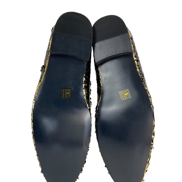 NEW AMALI Men's Slip On Gold/Black Sequins Loafers Flipp-428 size 15 - Picture 11 of 14